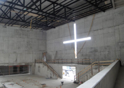 Kirchenraum offene Dachkonstruktion