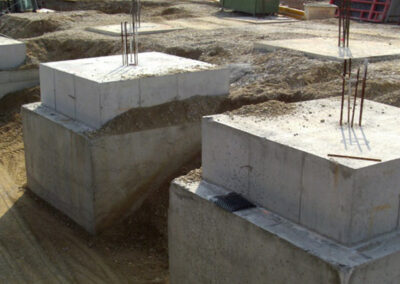 Baustelle: Einzelfundamente